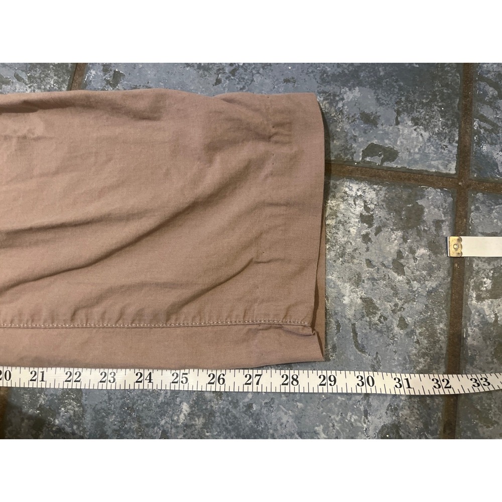 Talbots Pants Women's Size 4 Khaki Cotton Blend Cuffed Casual Trousers Comfort - Picture 10 of 12